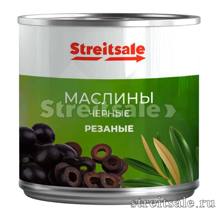 Маслины чёрные резаные