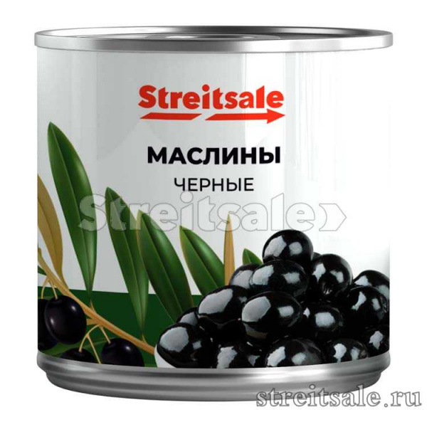 Маслины чёрные без косточки 3,1 л Испания