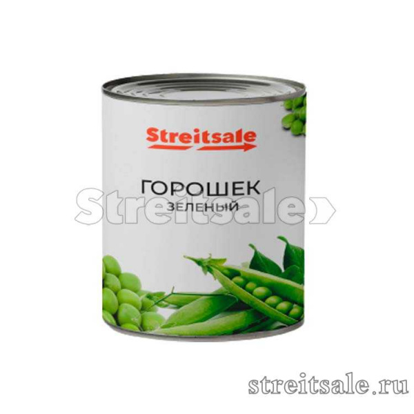 Зеленый горошек консервированный ТУ 400 грамм